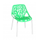 Tree chair  PPM - Sedia impilabile traforata in metallo cromato e polipropilene