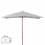 SUN 2 - Ombrellone professionale 3x2 con palo centrale in legno per bar, giardino, spiaggia, mare