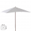 SUN 3 - Ombrellone professionale 3x3 con palo centrale in legno per bar, giardino, mare, spiaggia 