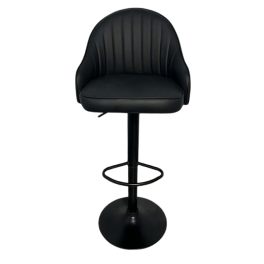 SMOKE - Sgabello bar similpelle gamba nera girevole e alzabile ufficio,negozio,parrucchiere,ristorante,hotel