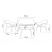 LUXOR - LOUNGE SET DESIGN Bica Italy 4 posti salotto polipropilene esterno con divanetto, 2 poltrone, 1 tavolino e cuscini