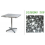 Q70 - TAVOLO IN ALLUMINIO QUADRATO CON GAMBA CENTRALE A 4 PIEDI TOP 70X70CM PER BAR, RISTORANTE, PISCINA, HOTEL, ALBERGO